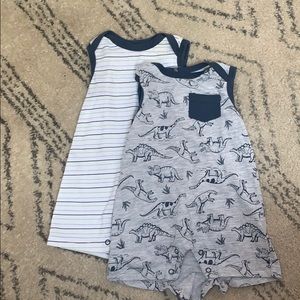 Pair of Sleeveless onesie